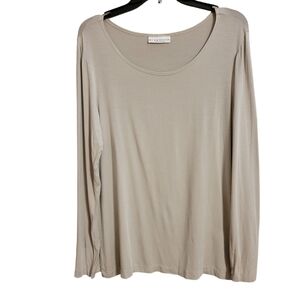Bryn Walker Modal Long Sleeve Cream Top